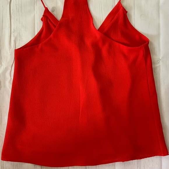 Tyche Red Ruffle V-Neck Camisole - Picture 2 of 2
